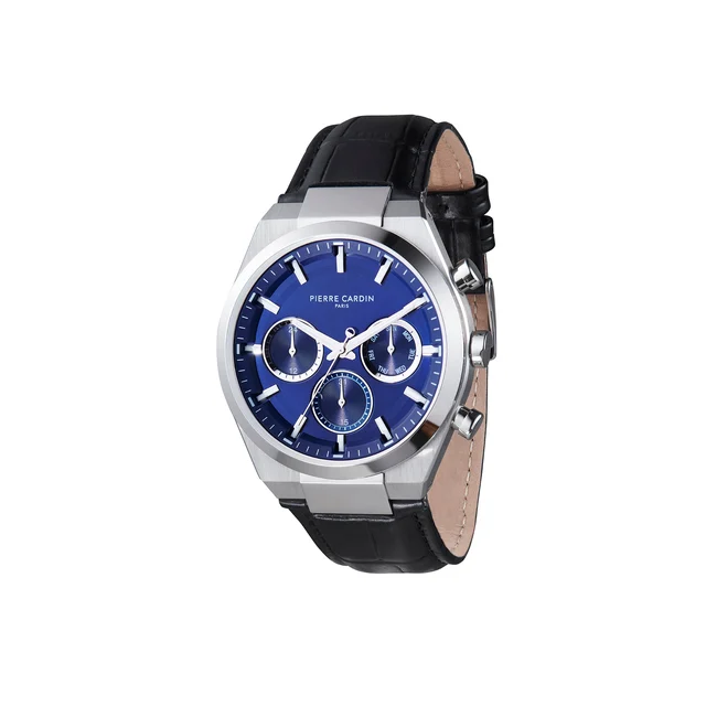 Batignolles Influential Multifunction watch with Blue Dial with Leather Strap CML.0010 kol