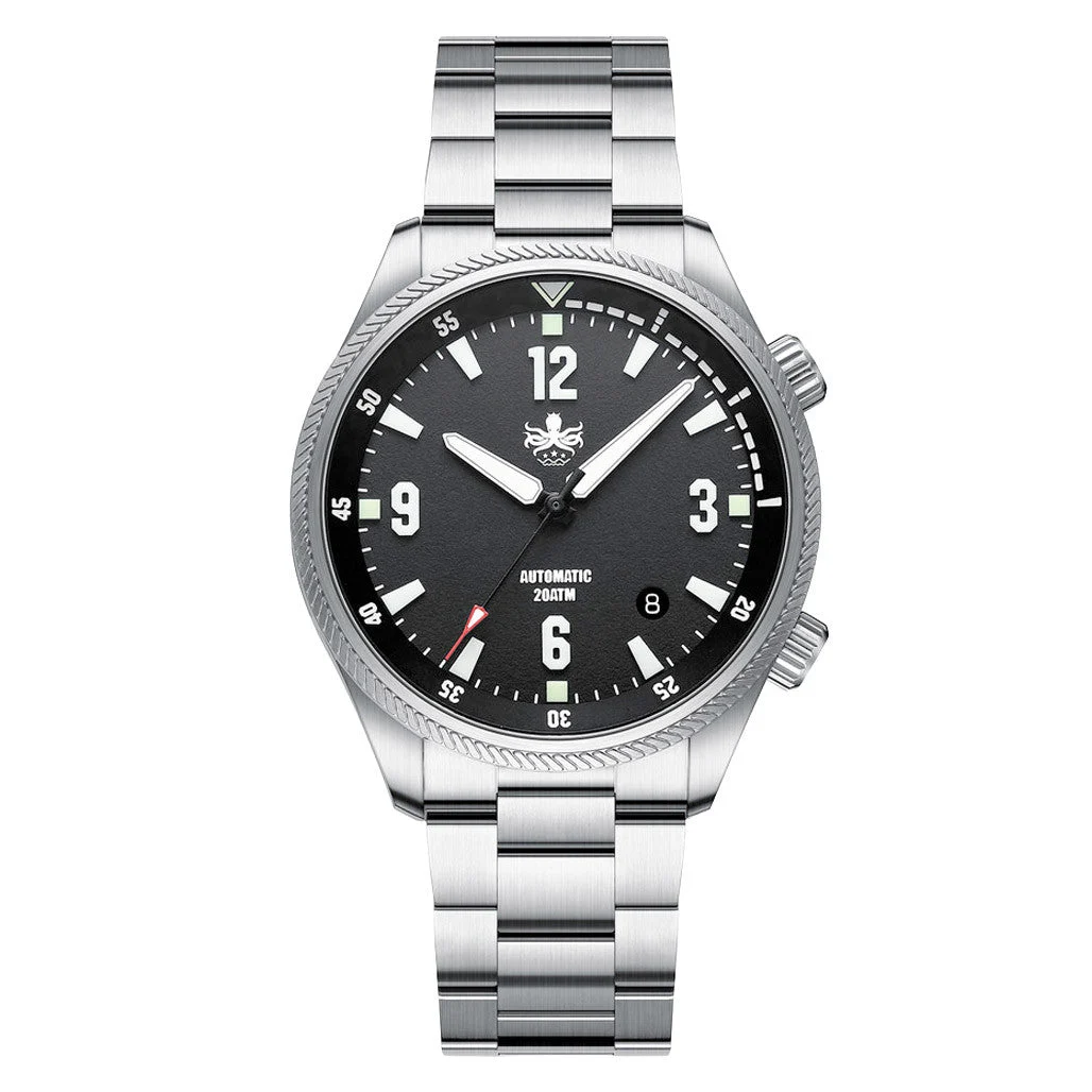 Phoibos Storm Corsair Automatic Diver with Black Dial #PY063C 46 mm kol saati