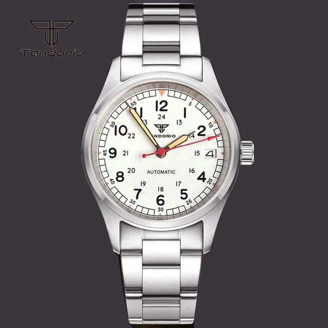 Tandorio Automatic 36mm Pilot 20bar Sapphire TD132 14:366#black2-nologo-strap1 kol saati
