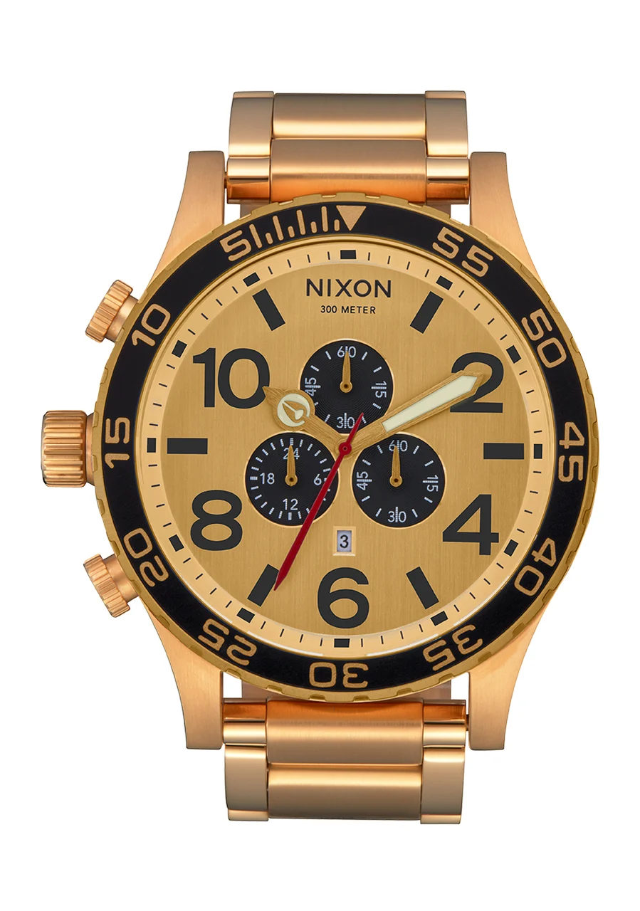 Nixon US Chrono - All Gold / Gold / Black A083-3192-00 51 mm kol saati