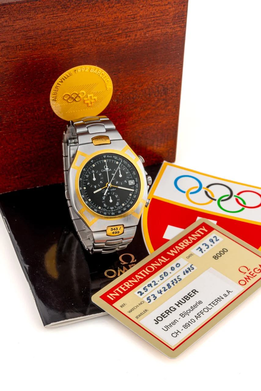 OMEGA OMEGA, REF. 2592.50, SEAMASTER, ALBERTVILLE 1992 BARCELONA, TITANIUM kol saati