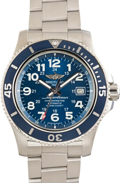 Breitling Superocean II Stainless Steel Blue Dial A17392D8/C910 kol saati