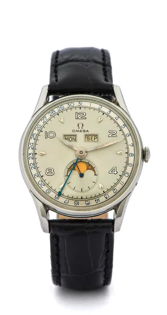 OMEGA OMEGA REF. 2471/2 TRIPLE CALENDAR MOON PHASE STEEL kol saati