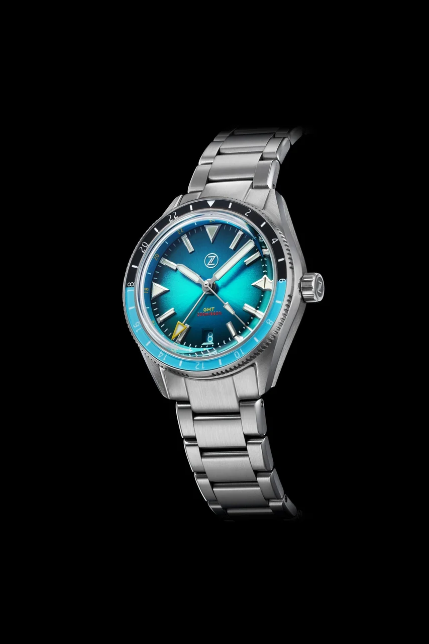 Zelos Horizons V2 GMT 200m SS Teal 20 mm kol saati