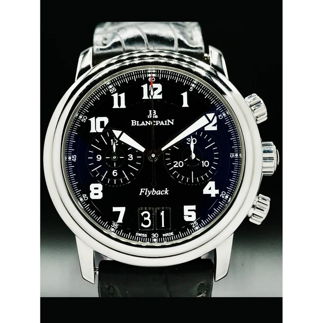 Blancpain Leman Flyback Chronograph Big Date Black Dial 40mm 210000032198 kol saati