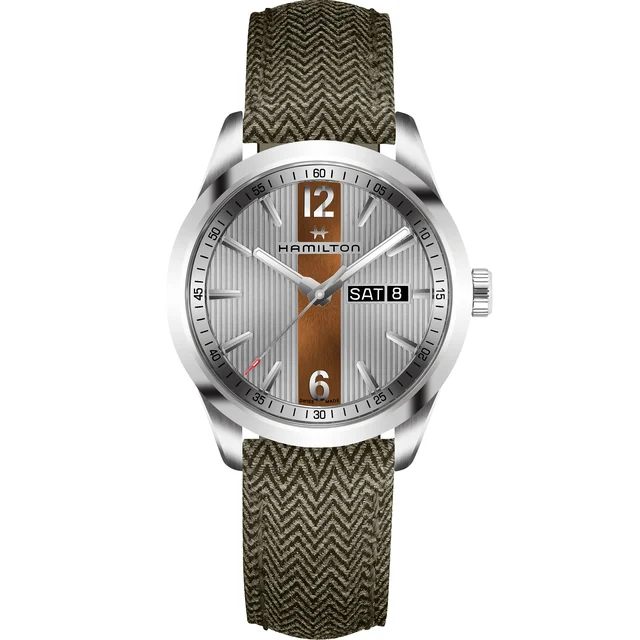 Hamilton Broadway Day Date Quartz H43311985 kol saati