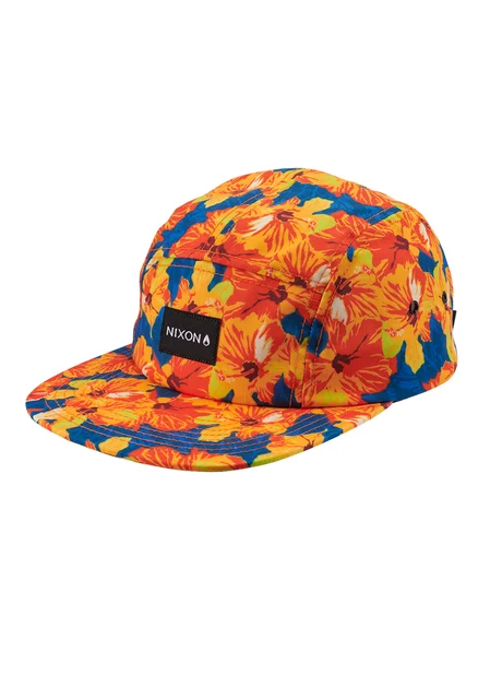 Nixon US Mikey 5 Panel Hat - Orange / Multi C2997-5053-00 kol saati