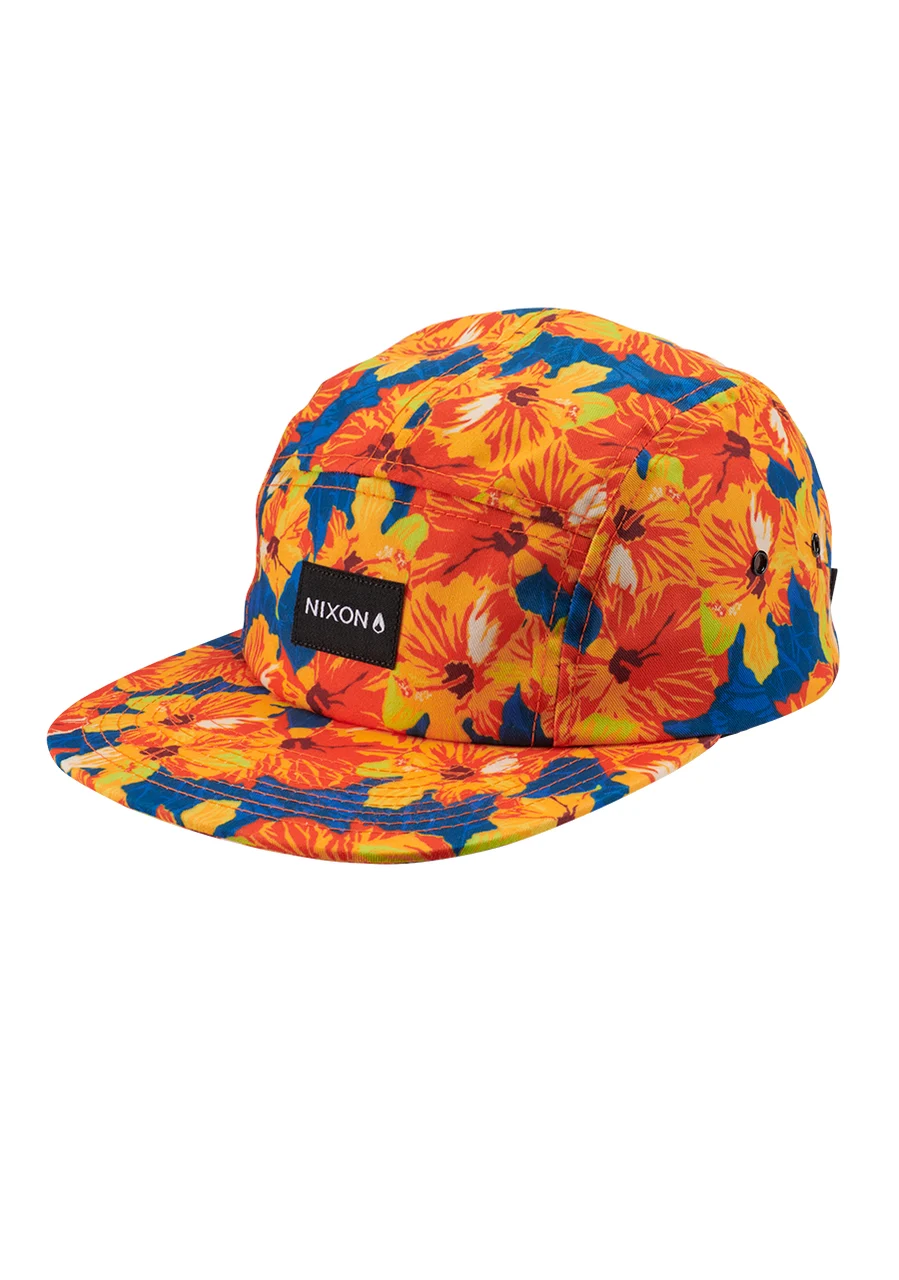 Nixon US Mikey 5 Panel Hat - Orange / Multi C2997-5053-00 kol saati