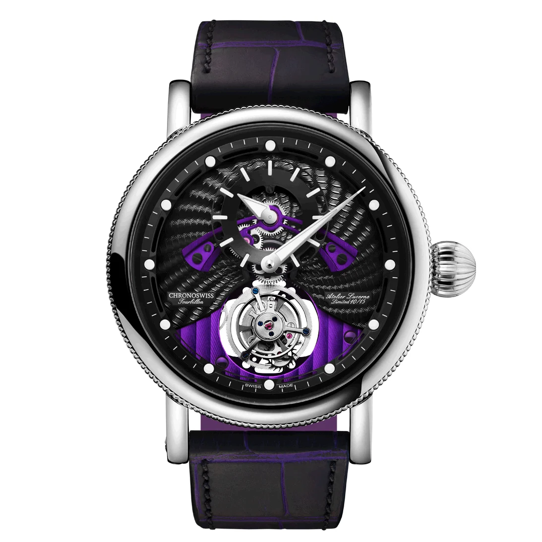 ChronoSwiss Tourbillon Underworld CH-3123-BKPU 44 mm kol saati