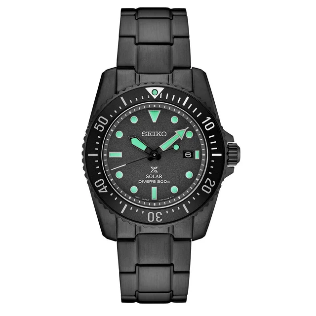 Seiko Prospex Black Series Limited Edition Night Vision Solar Diver #SNE587 kol saati