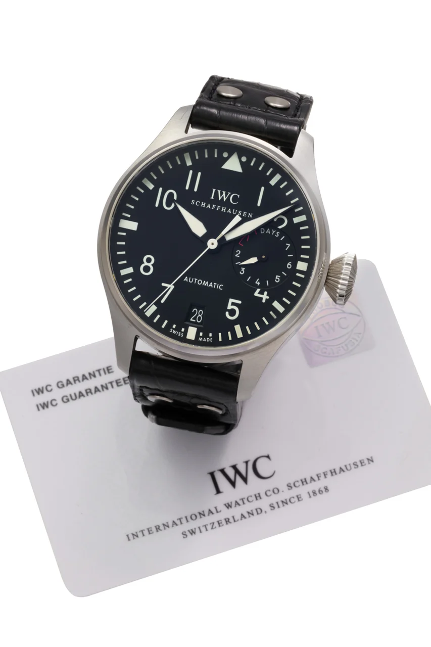 IWC IWC REF. IW500401,BIG PILOT, 7 DAYS POWER RESERVE ,STEEL kol saati