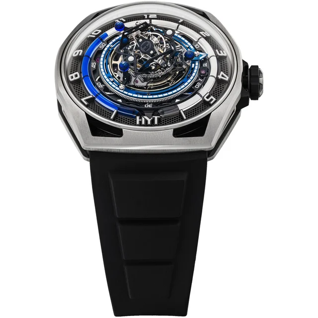 Hyt Conical Tourbillon Titanium Blue Limited Edition H03068-A kol saati