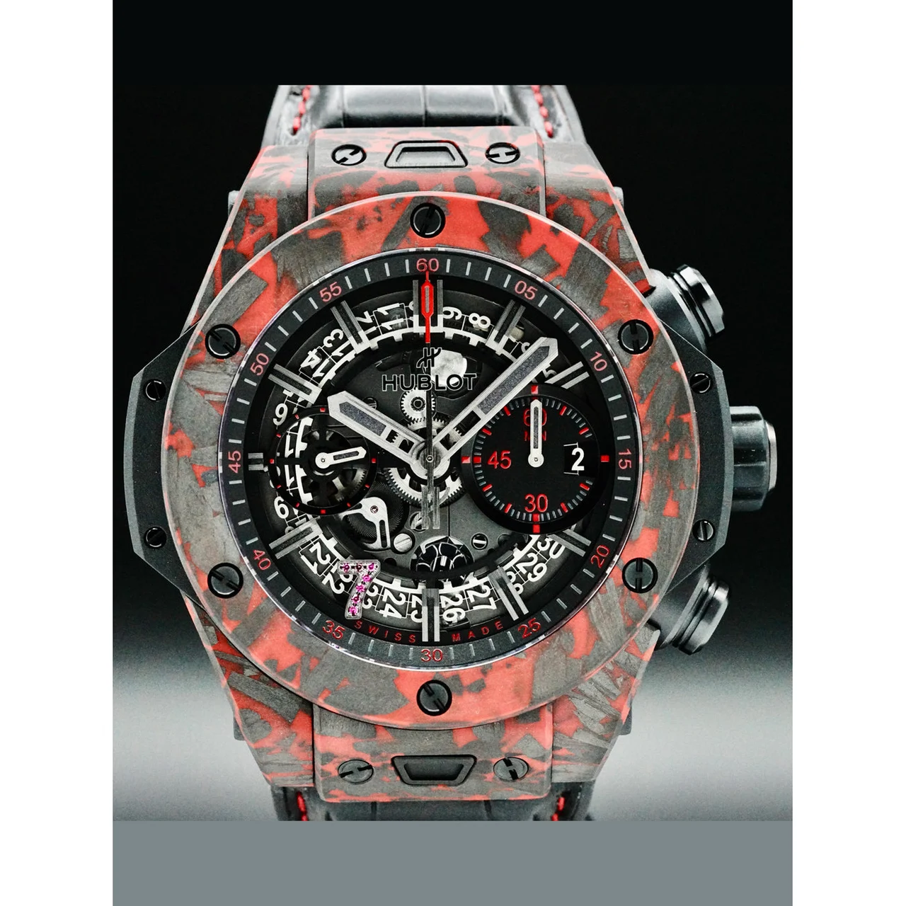 Hublot Big Bang Unico Red Carbon Las Vegas Boutique CSN210000057345 44 mm kol saati