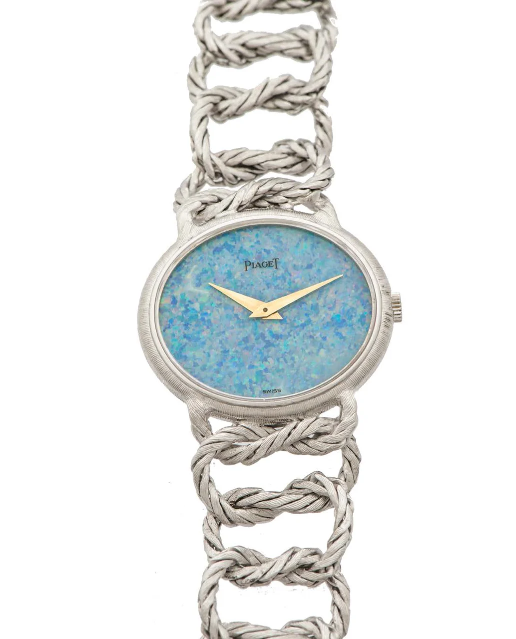 Piaget Lady'S PIAGET LADY'S REF. 9802 OPAL DIAL WHITE GOLD A fine manual-winding 18K white gold lady's wristwatch with opal dial. kol saati