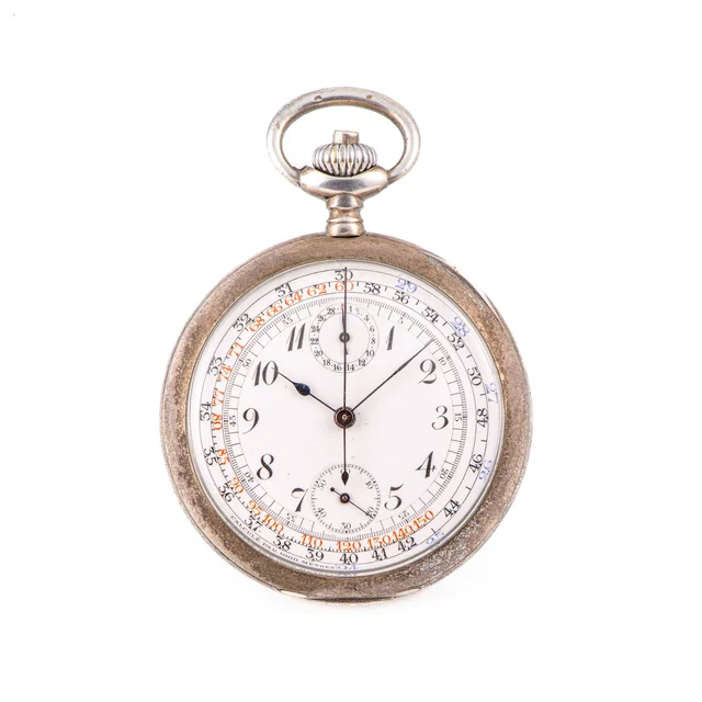 Unsigned Steel Chronograph Pocket Wacth UNSIGNED STEEL CHRONOGRAPH POCKET WACTH, REF. 1429