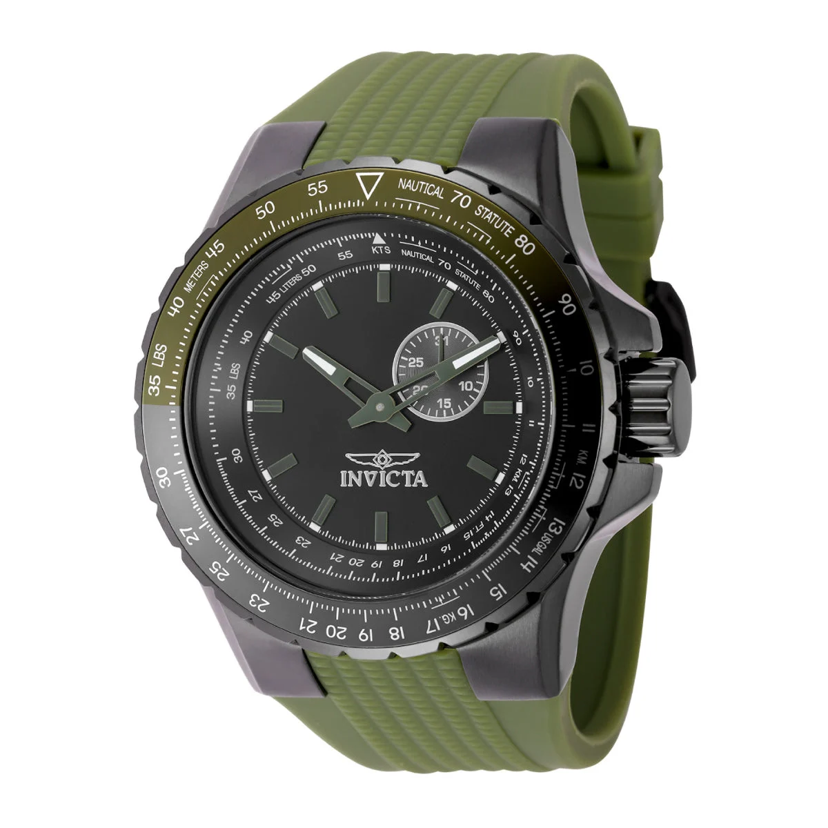 Invicta Aviator Watch - 50mm, Green (ZG-49733) 50 mm kol saati