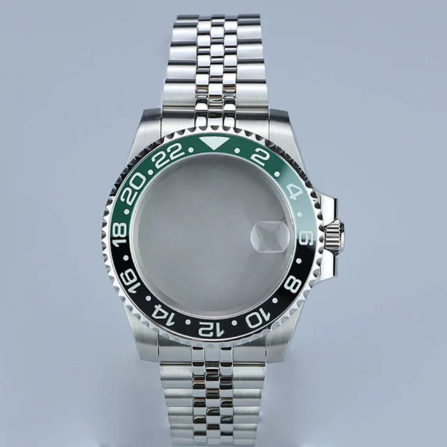 Tandorio Premium Submariner Case GMT 40.5mm 316L Stainless Steel Case Sapphire Glass Ename