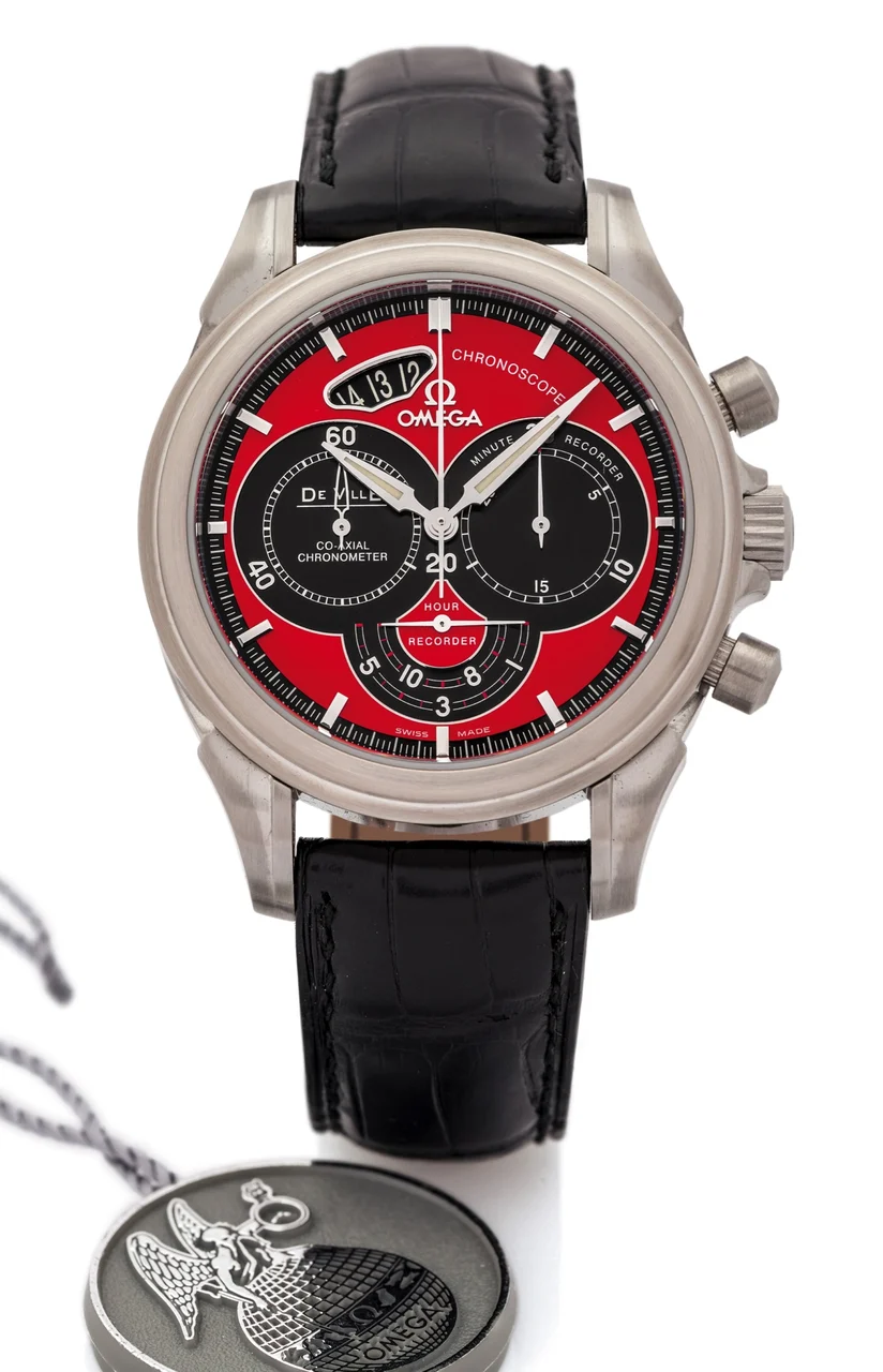 OMEGA Ref. 4851.61.31, chronograph, minute and hour counters, date; “De Ville” “Chronoscope” “Co-Axial Chronometer”; stainless steel kol saati