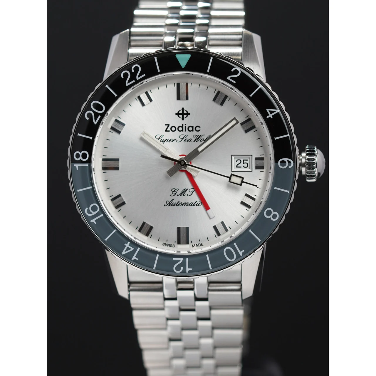 Zodiac GMT Super Sea Wolf 210009N29861 40 mm kol saati