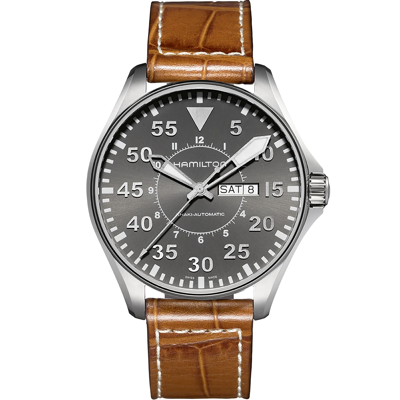 Hamilton Khaki Aviation Pilot Day Date Auto H64715885 46 mm kol saati