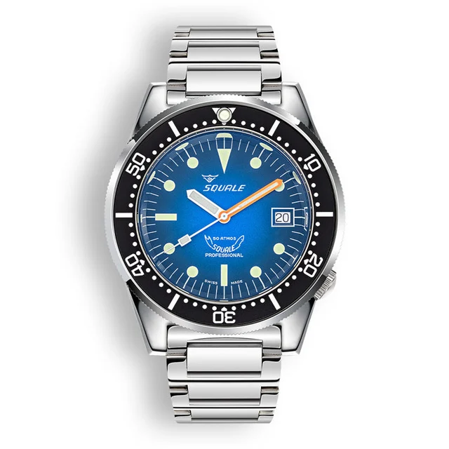 Squale Blue Ray Steel Blue on Bracelet 1521PROFD.SQ20L kol saati