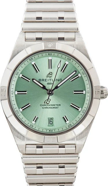 Breitling Chronomat Automatic 36 Stainless Steel Green Dial A10380101L1A1 kol saati