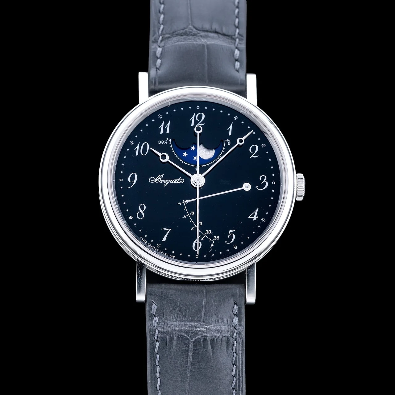 Breguet Classique Phase de Lune 7787PT/2N/9VU 210009N43318 39 mm kol saati