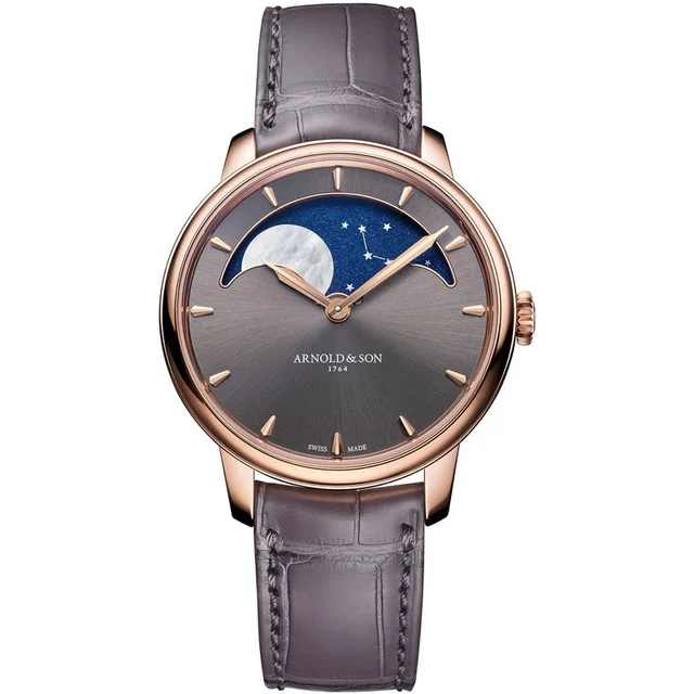 Arnold & Son Perpetual Moon 38 Gold Cliff Grey 1GLBR.U02A.C283A kol saati