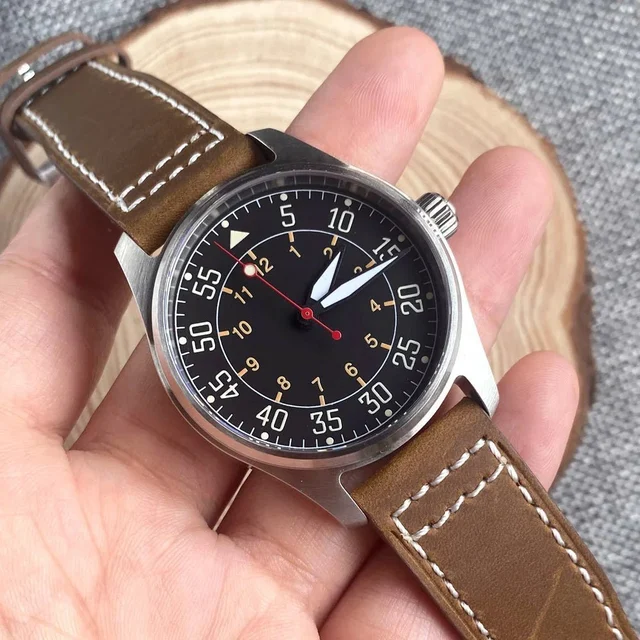 Tandorio Japan NH35A PT5000 automatic Pilot Men Watch 39mm 20bar TD121 14:200005100#1-stee