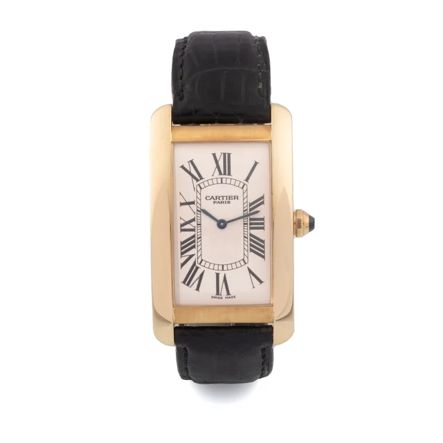 Cartier CARTIER REF. 1735B TANK AMERICAINE, MECHANICAL, YELLOW GOLD kol saati