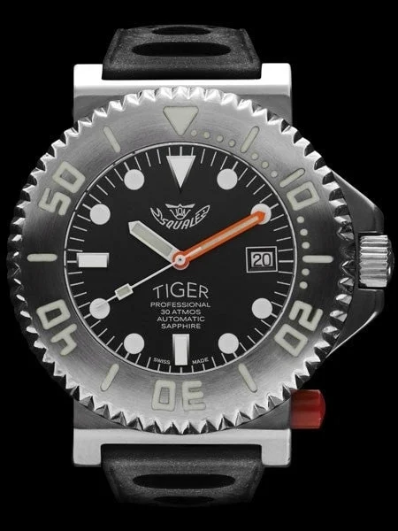 Squale Tiger, Limited Edition Swiss Automatic 300 Meter Dive watch with Locking Bezel #Tig