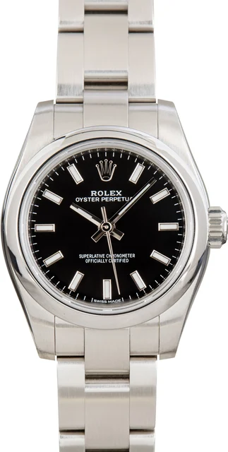 Rolex Factory Stickered Oyster Perpetual 176200 Silver Dial kol saati