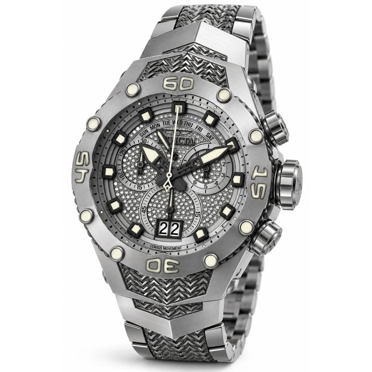 Invicta Subaqua Noma VIII 1.05 Carat Diamond Swiss Ronda 8040.N Caliber Watch - 49mm. Steel (50450) 49 mm kol saati