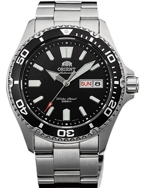Orient Scratch and Dent - USA II Black Dial Automatic Dive Watch with Sapphire Crystal #AA