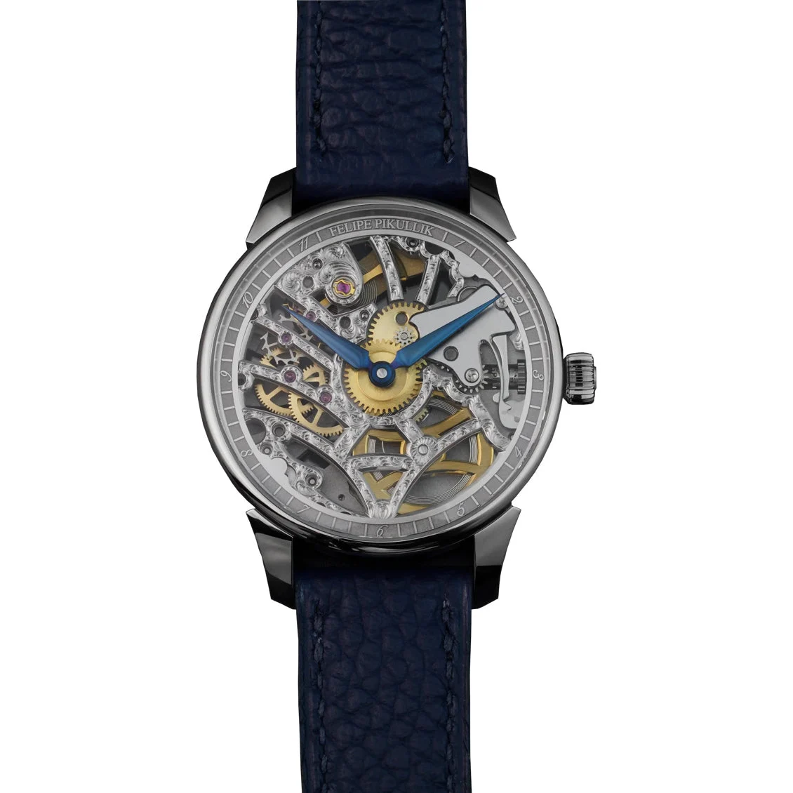 Felipe Pikullik White Rhodium Engraved FPSK24 kol saati