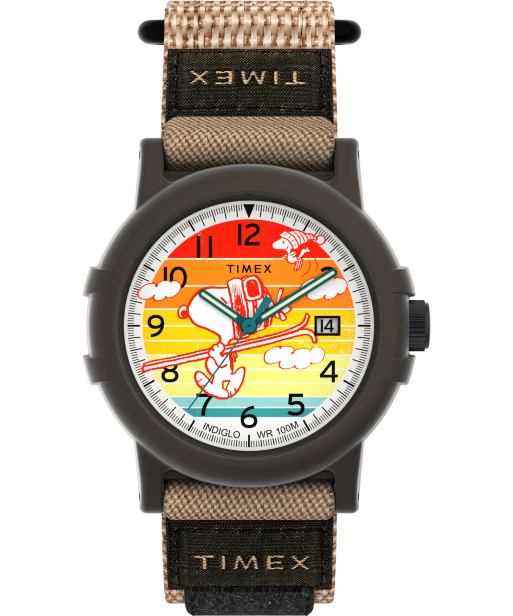 Timex Peanuts® x Camper Ski 38mm Fabric Strap Watch TW4B34900VQ 38 mm kol saati