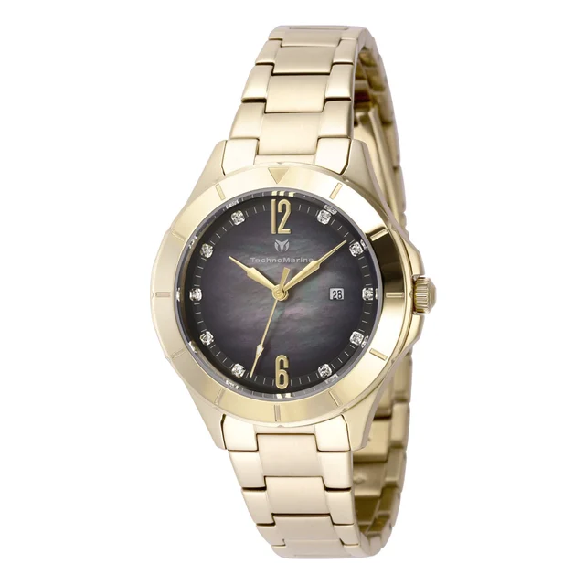 Technomarine Open Box Luna Tides Watch w/ Mother of Pearl Dial - 33mm. Gold (AIC-TM-826003