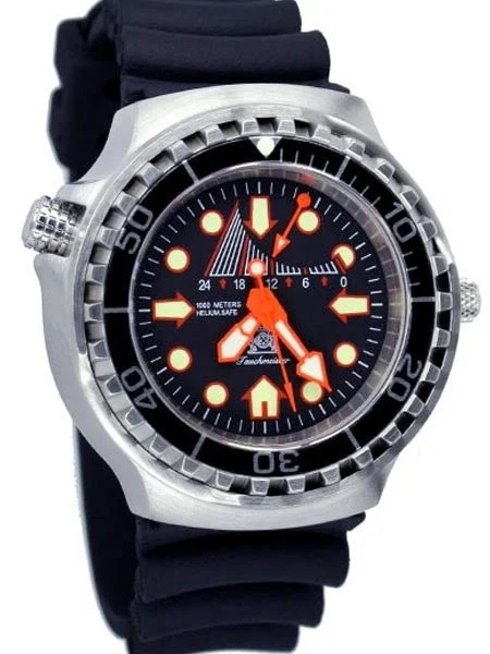 Tauchmeister GMT XL 1000m Dive Watch with Helium Release Valve T0249 kol saati