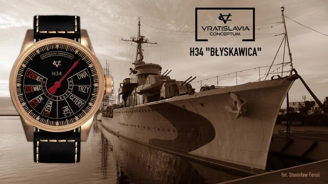 Vratislavia Watches VRATISLAVIA CONCEPTUM – H34 „Błyskawica” Automatyczny kol saati