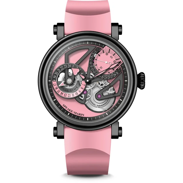 Speake-Marin Speake Marin Dual Time Pink 42mm Limited Edition 414209430 kol saati