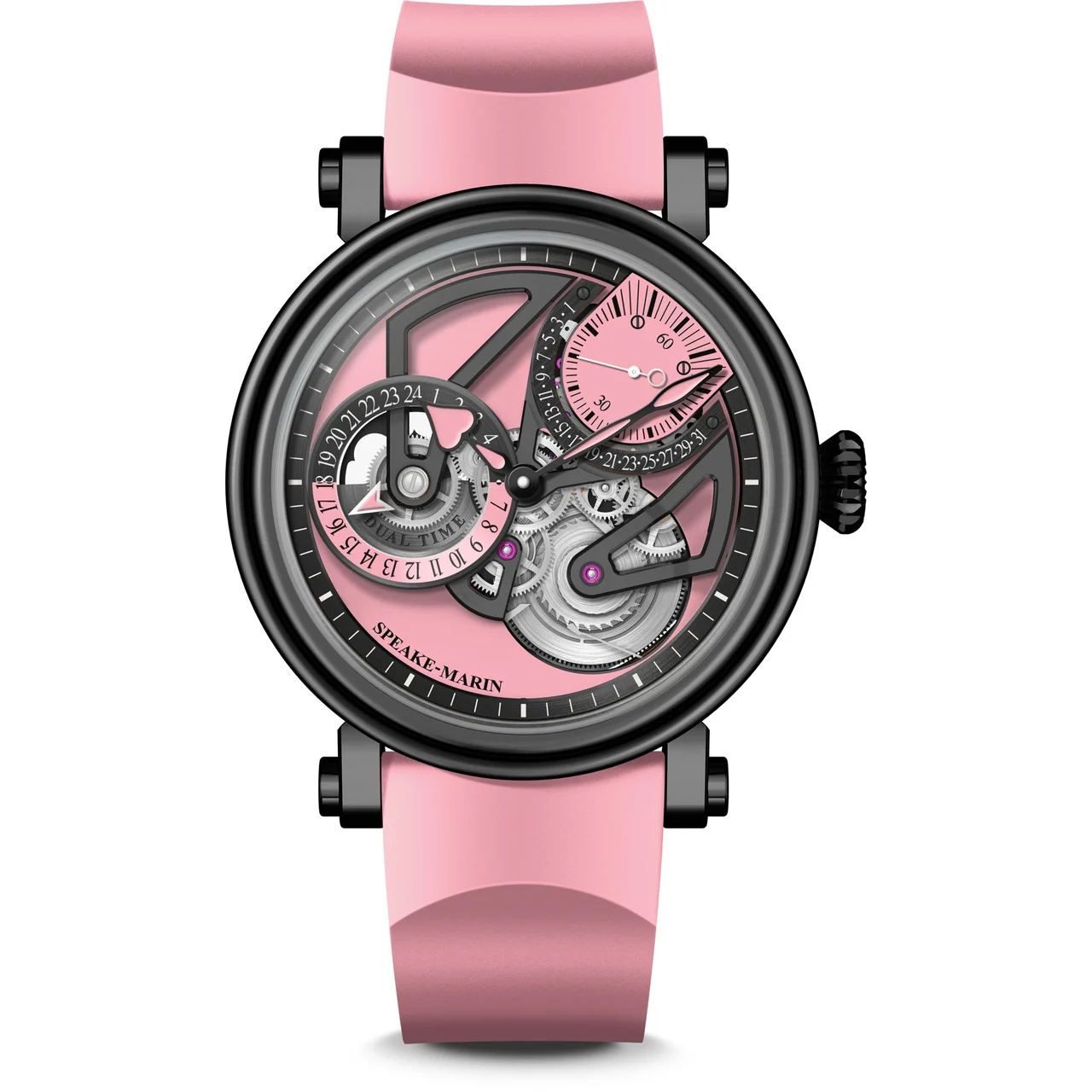 Speake-Marin Speake Marin Dual Time Pink 42mm Limited Edition 414209430 42 mm kol saati