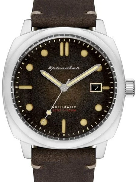 Spinnaker Hull Automatic Sports Watch with 42mm Case and Brown Dial #SP-5059-02 kol saati
