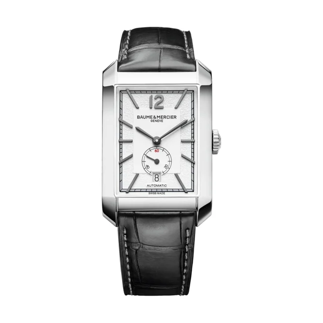 Baume Et Mercier Hampton 10528 Automatic 48mm - Silver on Leather Strap M0A10528 kol saati
