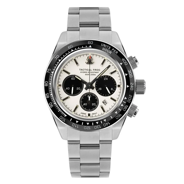 Heimdallr Tactical Frog VS75 Solar Chronograph Watch 战术蛙-计时表V1-白色- 带日历 kol saati