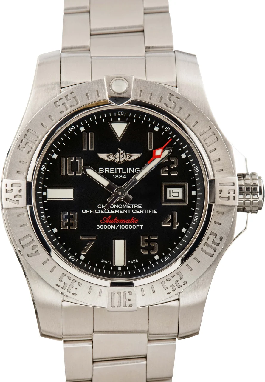 Breitling Avenger II Seawolf Black Arabic Dial A17331101B2A1 45 mm kol saati