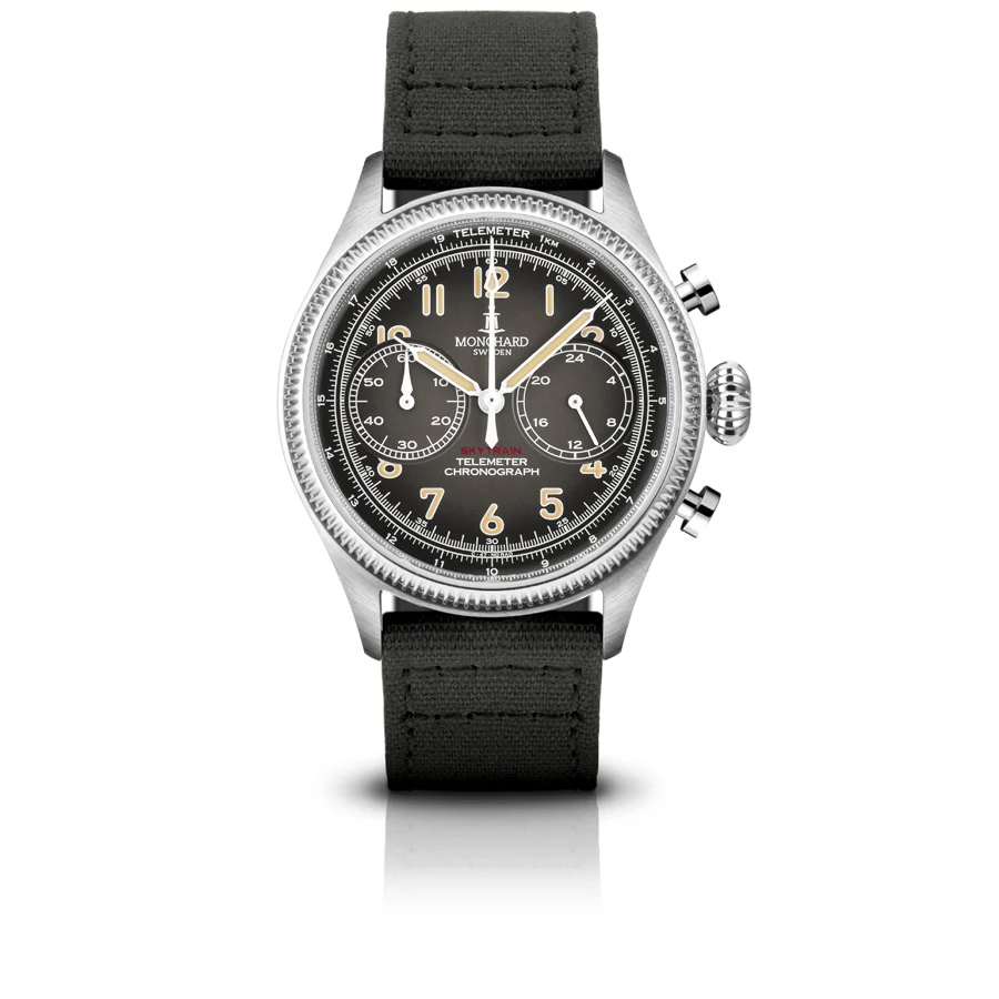 Monchardwatches Telemeter-chrono-black 39 mm kol saati
