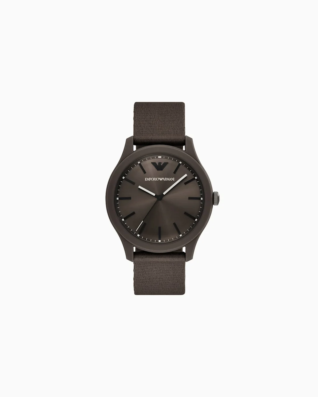 Emporio Armani Three-Hand Brown #tide ocean material® Nylon Fabric Watch AR11655 45 mm kol saati