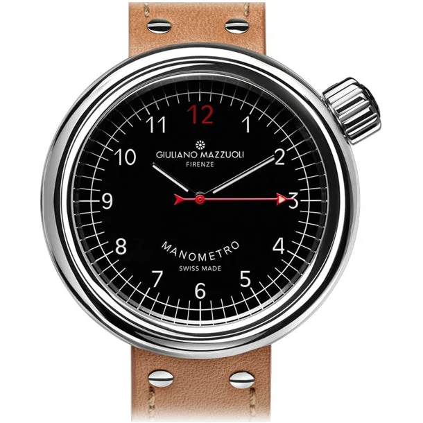 Giuliano Mazzuoli Manometro Black Compressed MNCP02N kol saati