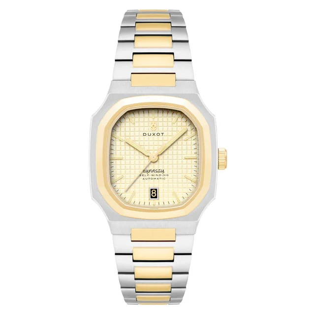 Duxot Colmar Automatic Two-Tone with Golden Dial #DX-2069-44 kol saati