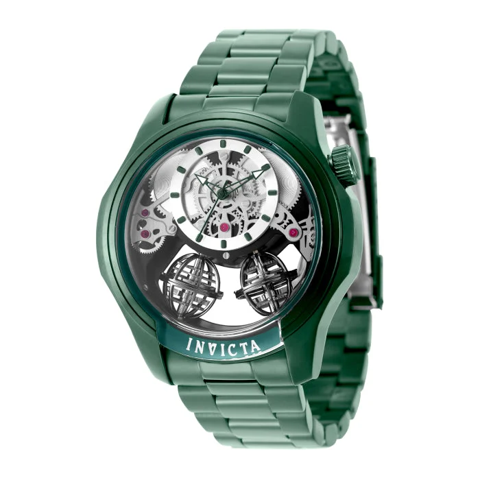 Invicta Specialty Twin-Axis Watch w/ Skeleton Dial - 46mm, Green (50778) 46 mm kol saati